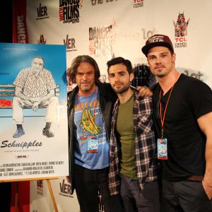 Jerome Velinsky at Schnipples Premiere with Shane Connor  Jay Ryan