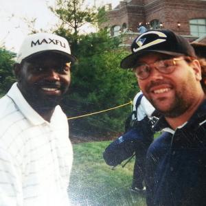 Me and Emmitt Smith at a golf outing in Pa
