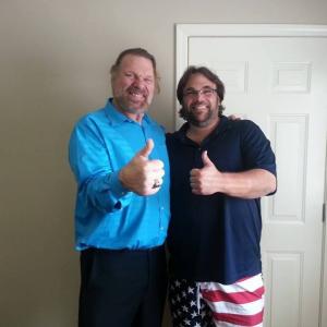 Me and JIM DUGGAN on the set of THE AXEMAN OF HENDERSON COUNTY!