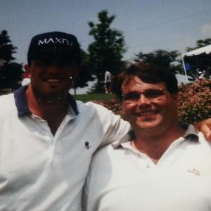 Me and Adam Baldwin at a golf outing in PA