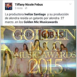  La Gran Alondra Ivelize Santiago Awarded best tv producer 2015 in central florida
