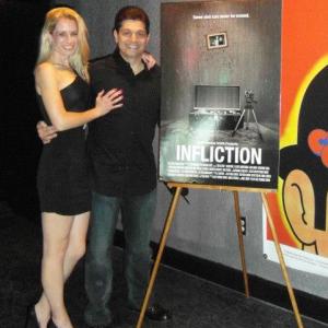 Mandy Del Rio and Jack Thomas Smith at the INFLICTION premiere in Charlotte, NC. (2013)