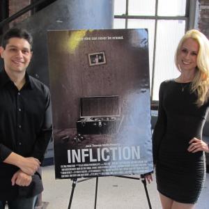 Mandy Del Rio and Director Jack Thomas Smith, INFLICTION premiere in NYC.(2014)