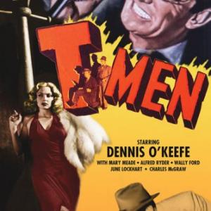 Charles McGraw Mary Meade and Dennis OKeefe in TMen 1947