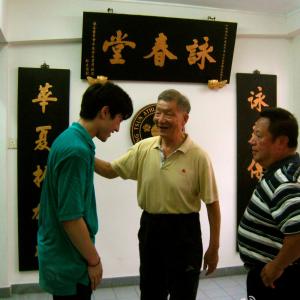 Jerry Liau meeting Master Ip Ching in Hong Kong