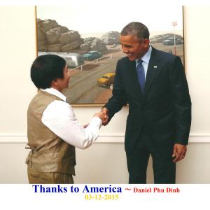 Daniel with President ObamaThank you and America  Daniel Phu Dinh
