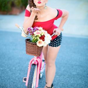 Chelsea Williams in a Pin-up Shoot in Santa Monica, CA