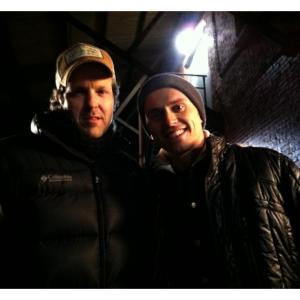 James Mottern and Kenny Wormald on location of 