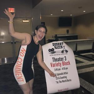 Katie Schwartz at a screening for 