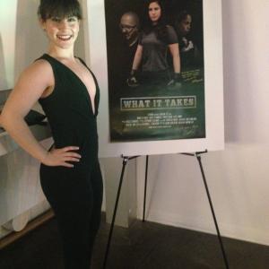 Katie Schwartz at the What it Takes premier in downtown LA