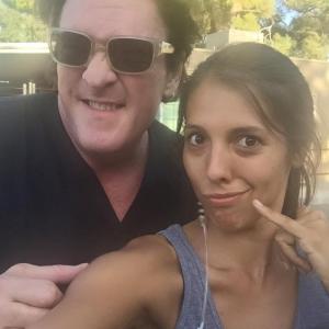 On set of Father 2016 with Michael Madsen