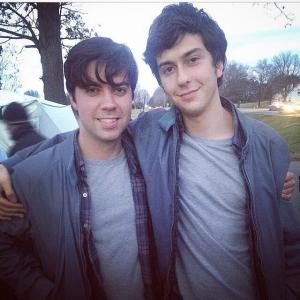 (December 2014) Nat Wolff and I in Paper Towns. Yep, we're twins.