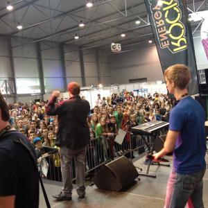 Robby Motz on stage for a convention in Prague called 4Fans
