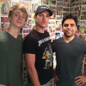 Robby Jason Mewes and Ray William Johnson on the set of Equals Three
