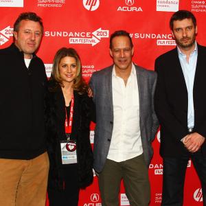 Sara Bernstein Sebastian Junger Nick Quested and James Brabazon at event of Which Way Is the Front Line from Here? The Life and Time of Tim Hetherington 2013