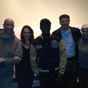 With cast members Tim Peck, Bennett Rodgers, Brenda Bass and director, Bobby Huntley, of Tuesday Sunrise