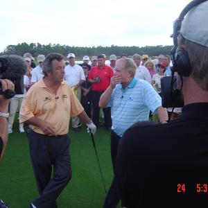 Jack Nicklaus the Architect special for The Golf Channel Terry Jastrow Productions RKM Productions Inc pictured Tony Jacklin  Jack Nicklaus