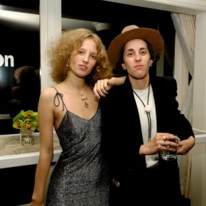 (L-R) Petra Collins and Mel Shimkovitz attend Amazon Studios Golden Globes Party at The Beverly Hilton Hotel on January 10, 2016 in Beverly Hills, California.
