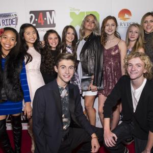 The cast of MarVistas Jessica Darlings It List attend the Mark  Russells Wild Ride red carpet premiere in celebration of the films release on DisneyXD November 23 2015 and Digital HD November 24 2015 at ArcLight Hollywood in Los Angeles CA