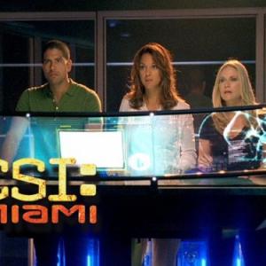 Still of Eva LaRue, Emily Procter and Adam Rodriguez in CSI Majamis (2002)