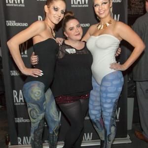 Modeling for makeupbodypaint artist Andie Peirce at a Chicago RAW Artists event My legs are painted as Van Goghs Chicago Starry Night Im on the far left Andies in the middle  model Azalea on the right