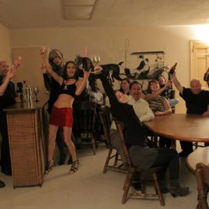 Fun on the set of Candie's Harem!Red skirt is me.. if you couldn't tell.