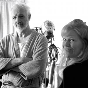 Michael Gross and writer/director Linda Palmer on the set of Linda's 2014 film, OUR FATHER.