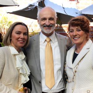 Michael Gross with actresses Lucinda Jenny and Annie Corley on the set of the 2012 Lifetime movie, 