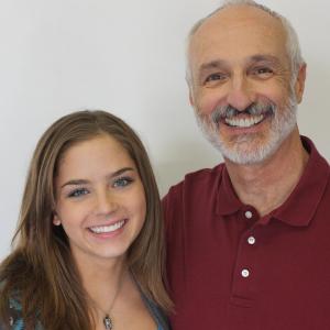 Michael Gross with costar Erin Sossamon on the set of the 2012 film Meant To Be