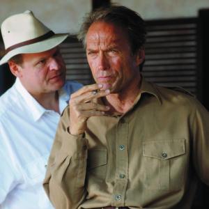 Still of Clint Eastwood and George Dzundza in White Hunter Black Heart 1990