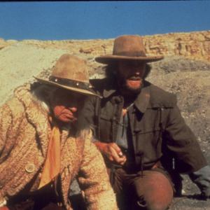 Still of Clint Eastwood and Chief Dan George in The Outlaw Josey Wales 1976