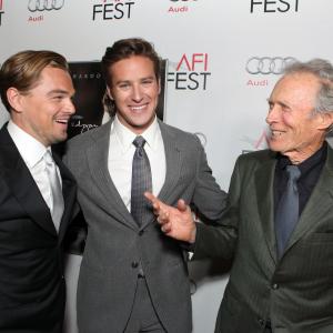 Leonardo DiCaprio Clint Eastwood and Armie Hammer at event of J Edgar 2011