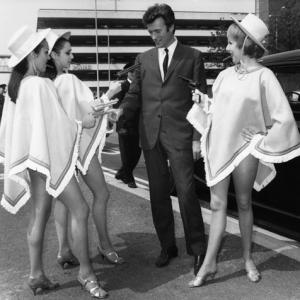 Clint Eastwood in London with glamour girls