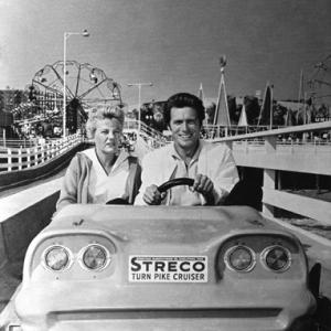 Clint Eastwood and wife Maggie at Pacific Ocean Park (aka P.O.P.) circa 1960s