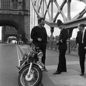 Clint Eastwood touring London during the making of 