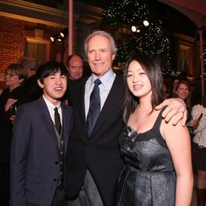 Clint Eastwood Bee Vang and Ahney Her at event of Gran Torino 2008