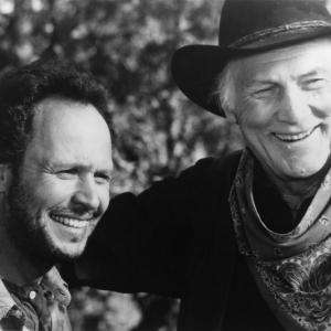 Still of Billy Crystal and Jack Palance in City Slickers 1991