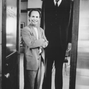 Billy Crystal and Gheorghe Muresan in My Giant 1998