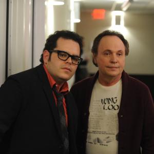 Still of Billy Crystal and Josh Gad in The Comedians 2015