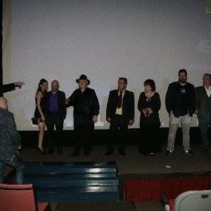 Film producers on stage for the Nashville Filmmaker Meetup 2015 Private Screening event Im on the far right