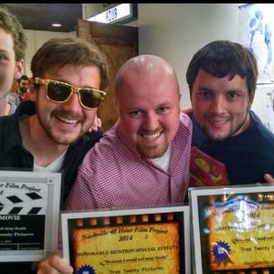 Awards from Nashville Film Festival with Nick Meyer, Chris Keyes, Brett Inman and Jesse Fletcher