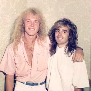 Mark Weitz (vocals) and Gerard de Marigny (guitar, keyboards) of AMERICADE in Las Vegas - c. 1989