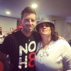 NOH8 Campaign photo shoot in NYC 2014 Pictured Dana Jacoviello and Jeff Parshley