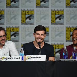 Russell Hornsby Silas Weir Mitchell and David Giuntoli at event of Grimm 2011