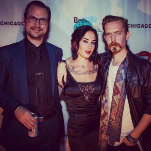 Shira Barber with director Dorian Weinzimmer and actorproducer Jeremy Vranich at the Chicago Rot screening