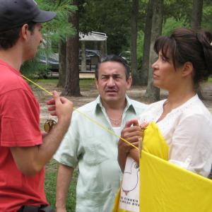 Iliana Guibert on the set of Two Dudes and a Van taking director from Paul Bomba 2012