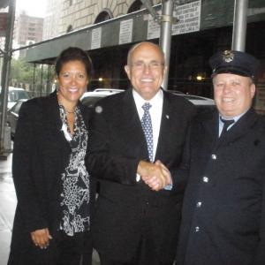 September 11th 2009 - Tuesday's Children Luncheon Iliana Guibert, Mayor Rudy Giuliani, retired NYC Fire Fighter Jim 