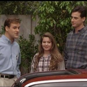 Still of Candace Cameron Bure, Dave Coulier and Bob Saget in Full House (1987)