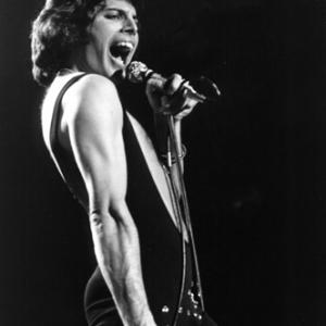 Queen's Freddie Mercury performing, 1979