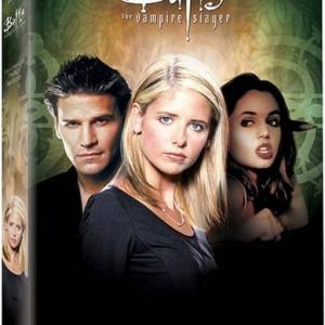 Sarah Michelle Gellar, David Boreanaz and Eliza Dushku in Vampyru zudike (1997)